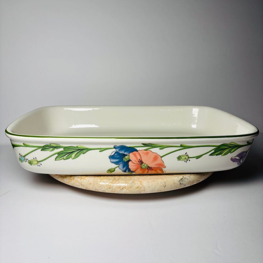 Villeroy‎ & Boch Amapolo Rectangular Baking Dish Casserole 14" Germany Porcelain